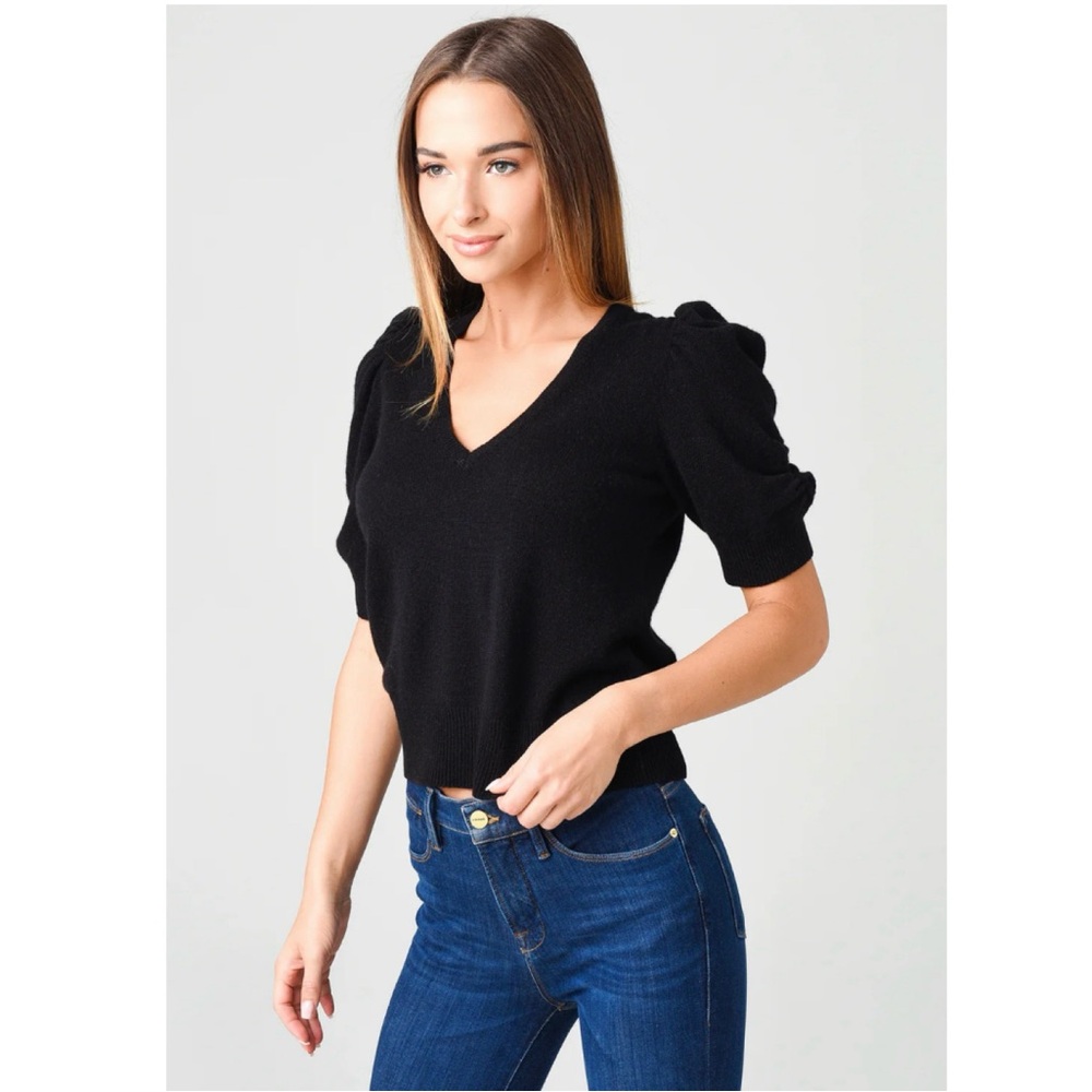 FRAME Women’s Frankie 100% Cashmere Sweater in Black Size XS - Picture 2 of 14